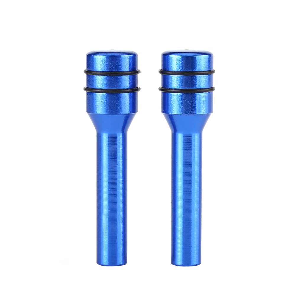 Photo 1 of 2Pcs Aluminum Alloy Universal Car Truck Interior Door Lock Knob Pull Pin Covers(Blue)