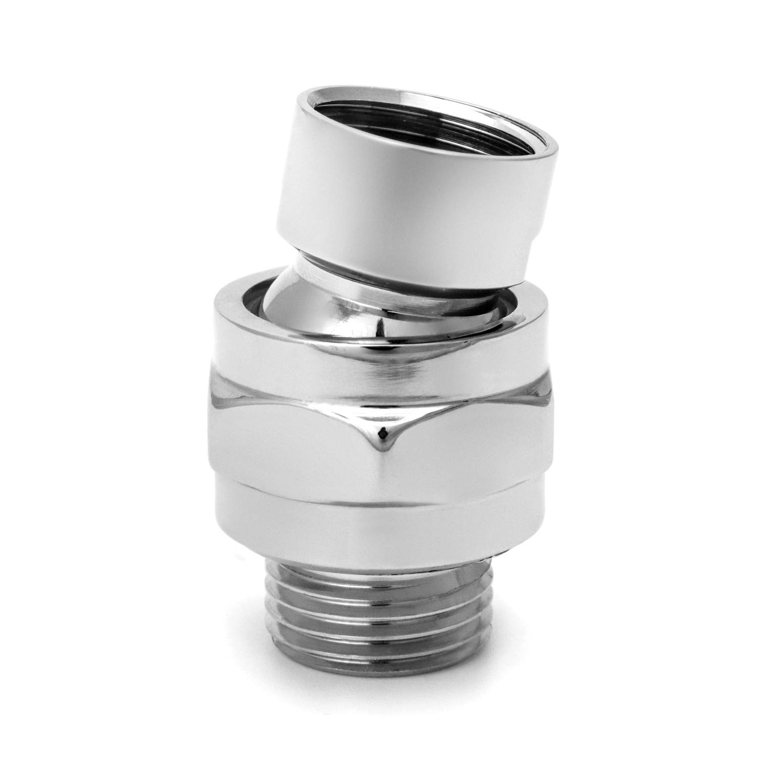 QWORK® Shower Connector Ball, Shower Head Connector Swivel Ball Adapter, Adjustable Shower Arm Extension, Shower Head Adapter