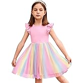 Arshiner Toddler Tutu Dress Little Girls Fluffy Summer Dresses Casual Party Tulle Sundress for Kids 2-6Y