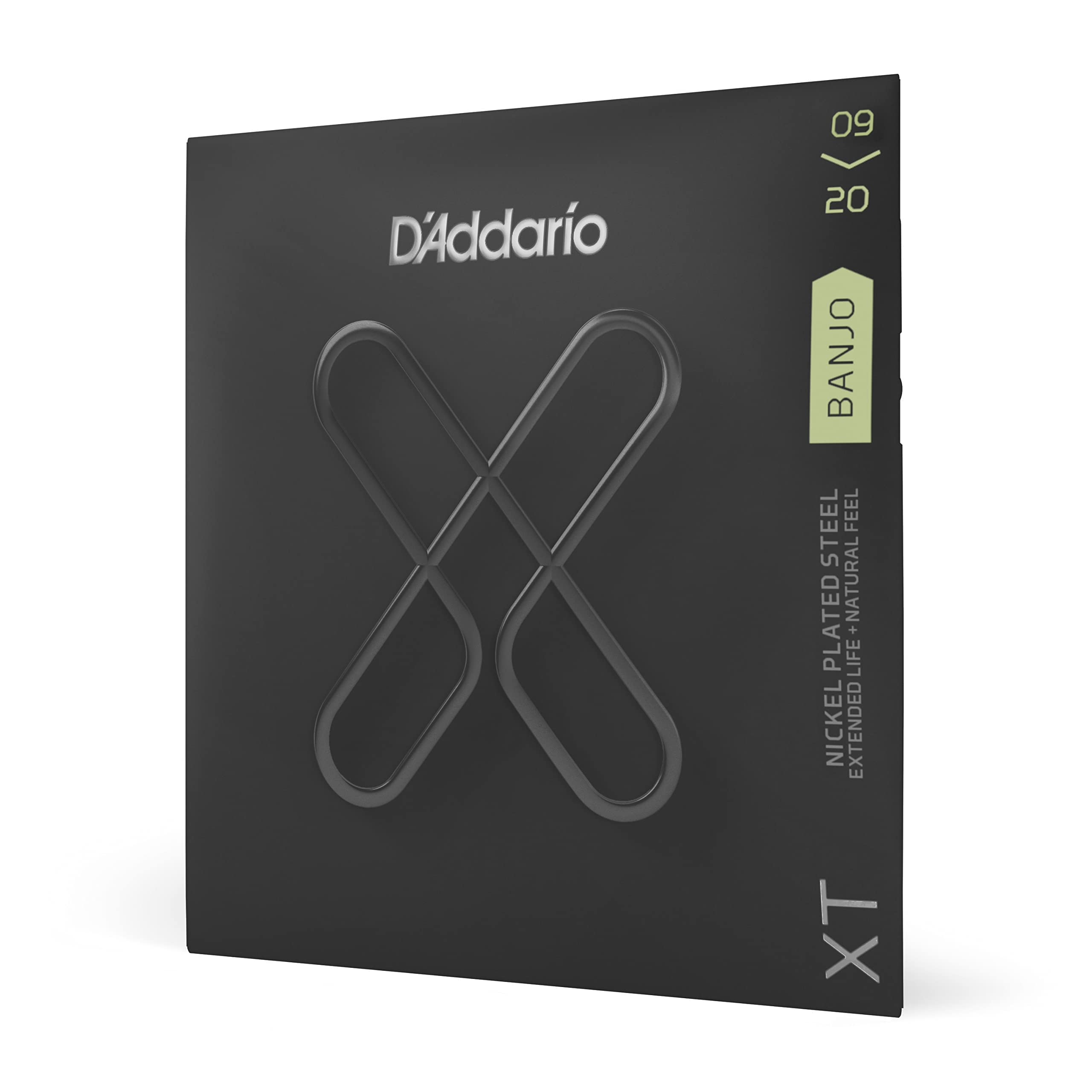 D'Addario XTJ0920, XT Banjo Guitar Strings Nickel Plated Steel, Light, 09-20
