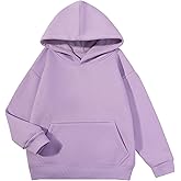 Flygo Unisex Boys Girls Sherpa Hoodie Fleece Lined Hooded Sweatshirt Pullover Sweater Kids Fall Winter Hoodies 5-11Years