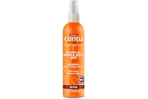 Cantu Coconut Oil Shine & Hold Mist with Shea Butter for Natural Hair, 8 fl oz