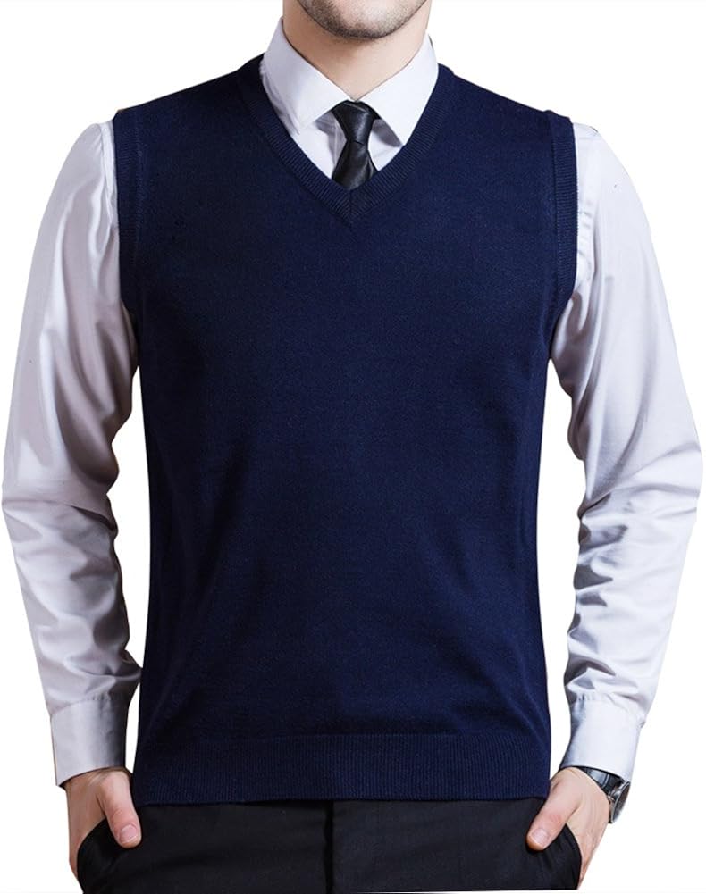 Pull sans manche maille homme Clearance