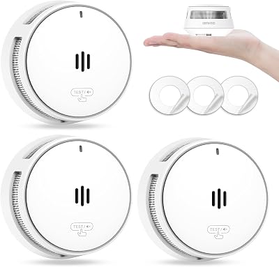 Wisualarm Smoke Alarm 10 Year Battery EN14604 UKCA 3 Pack