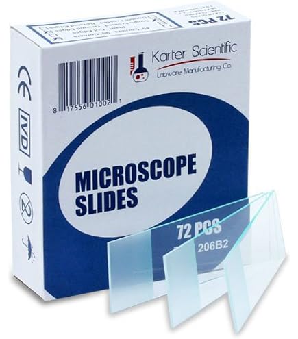 Karter Scientific 211Z3 Vetrini Coprioggetto Per Microscopio 22x22 Mm – Spessore #1 (0,13-0,16 Mm), Confezione Da 200 Pezzi