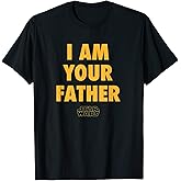 Amazon Essentials Disney | Marvel | Star Wars | Princess Men's Father's Day Graphic Short Sleeve T-Shirt, Black, Small