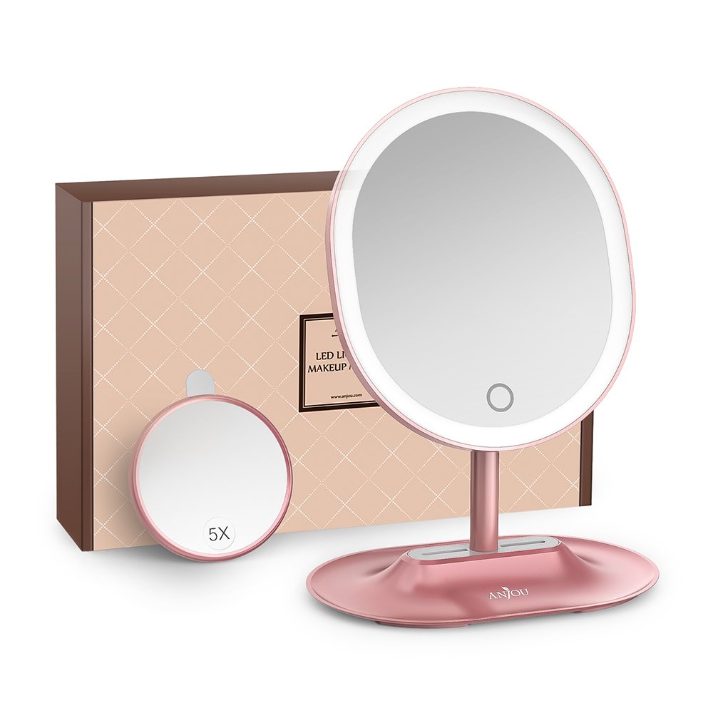 Makeup Mirror Rechargeable LED Lighted with 1X / 5 X
