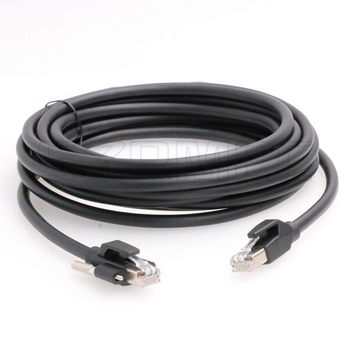 SZRMCC High Flexible Shielded Locking RJ45 to RJ45 Gigabit Network Cable for Basler AVT Hikvision Cognex CCD Industrial Camera (3m)