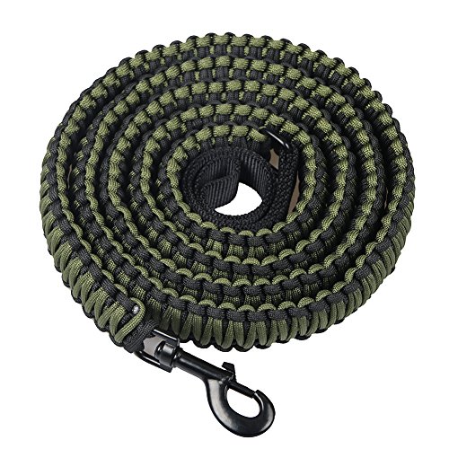 Durable dog walking leash - 550 paracord handmade 7.5 feet long d…