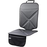 Viaviat Car Seat Protector Leather Waterproof Child Safety Seat Protector Cover with Thick Pad and 2 Large Pockets Durable Ki