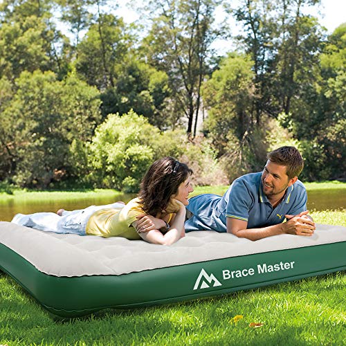 Brace Master Air Mattress with Pillow, Blow up Air Bed, Waterproof
