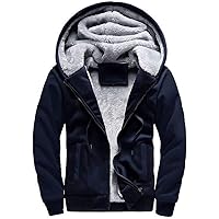 FOURSTEEDS Women's Solid Hooed Hoodies Thick Wool Lining Warm Winter Jacket Coats