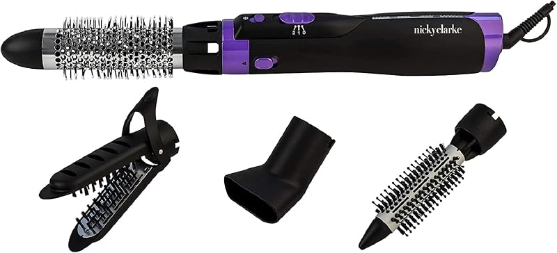 Nicky Clarke 1000W 4-in-1 Frizz Control Ionic Hot Air Brush Volumising Styler