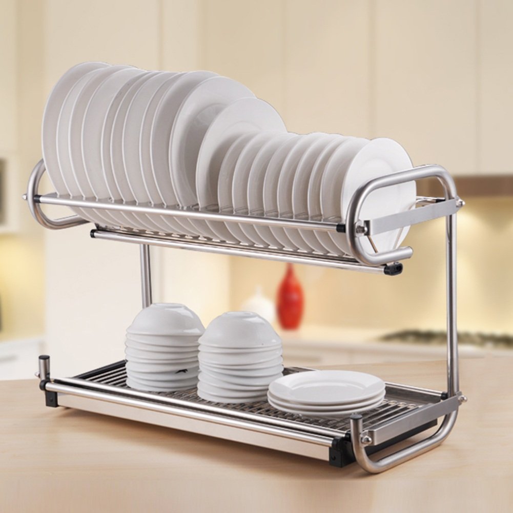 сушилка для посуды нержавейка. сталь ax 304 in. сушилка двухуровневая, настольная 252х678х386 инокс. сушка нержавейка lemax 800 mm. сушилка посудная нержавеющ сталь.