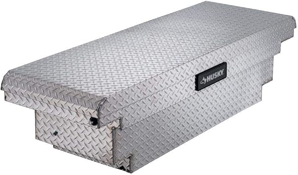 Amazon Com Husky 61 86 Diamond Plate Aluminum Low Profile Crossbed Truck Tool Box Automotive