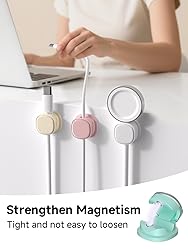 Magnetic Cable Clips, Adjustable Cord Holder