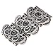 D EXCEED Womens Bohemian Lace Bracelet Vintage Filigree Cuff Bangle Bracelet Wide Stretch Rhinestone Bracelets for Ladies