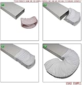 Kair PVC Rectangular Flexible Hose 220x90mm 3m Length view 4