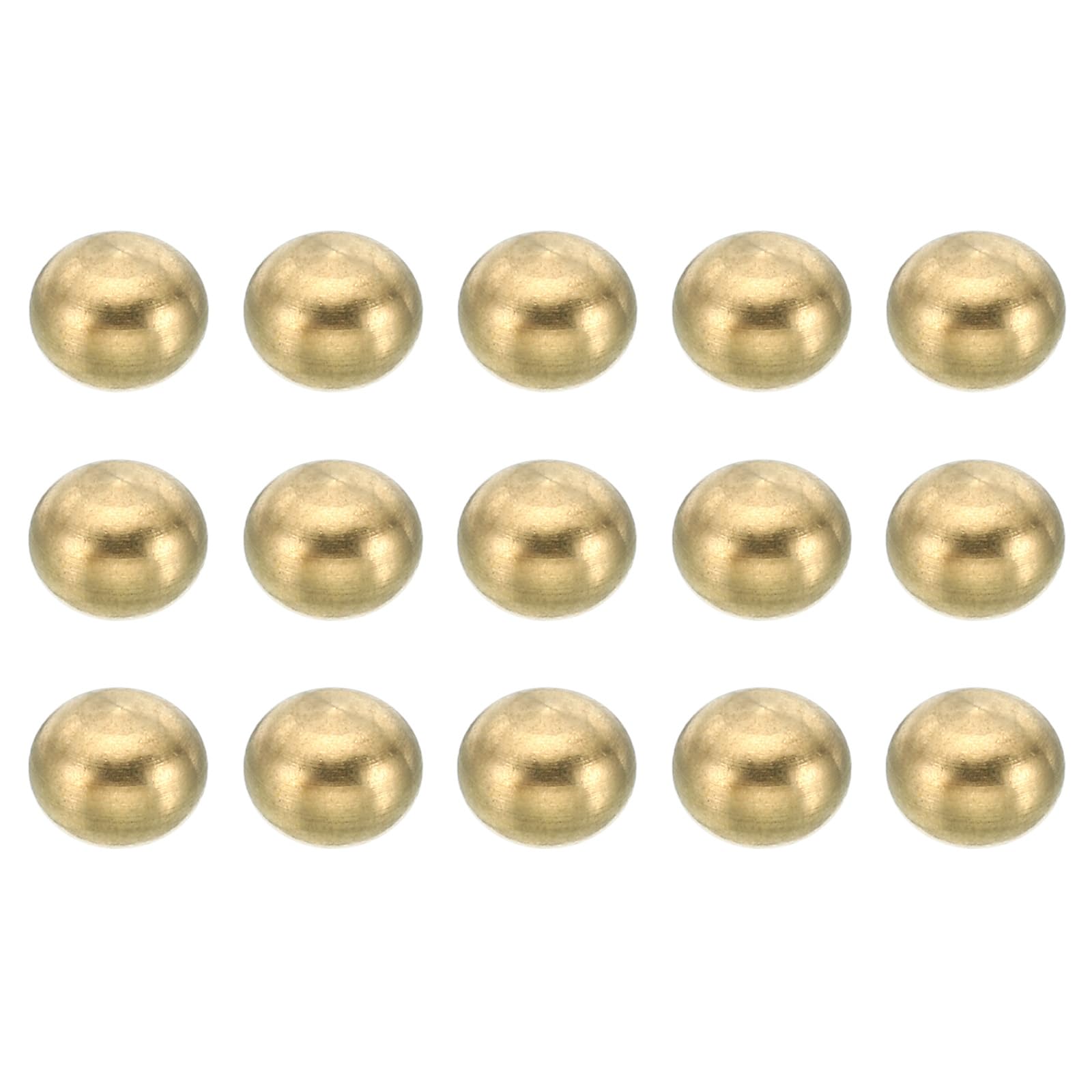 PATIKIL M4x0.7 Thread Cap Nuts Knob, 15 Pack Brass Ball Lamp Decoration Screw Caps Nut Cover Nut for Furniture Lighting or DIY Project 7.5mm