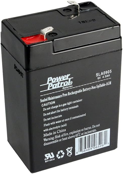 Amazon Com Interstate Batteries 6v 4 5ah Sealed Lead Acid Sla Battery Agm 187 Faston Spade Terminals Sla0905 Genuine Interstate Batteries Automotive