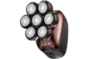 WYKLAUS Waterproof Wet Dry Shaving Rechargeable Head Shavers for Face/Beard Use (Dark Blue)