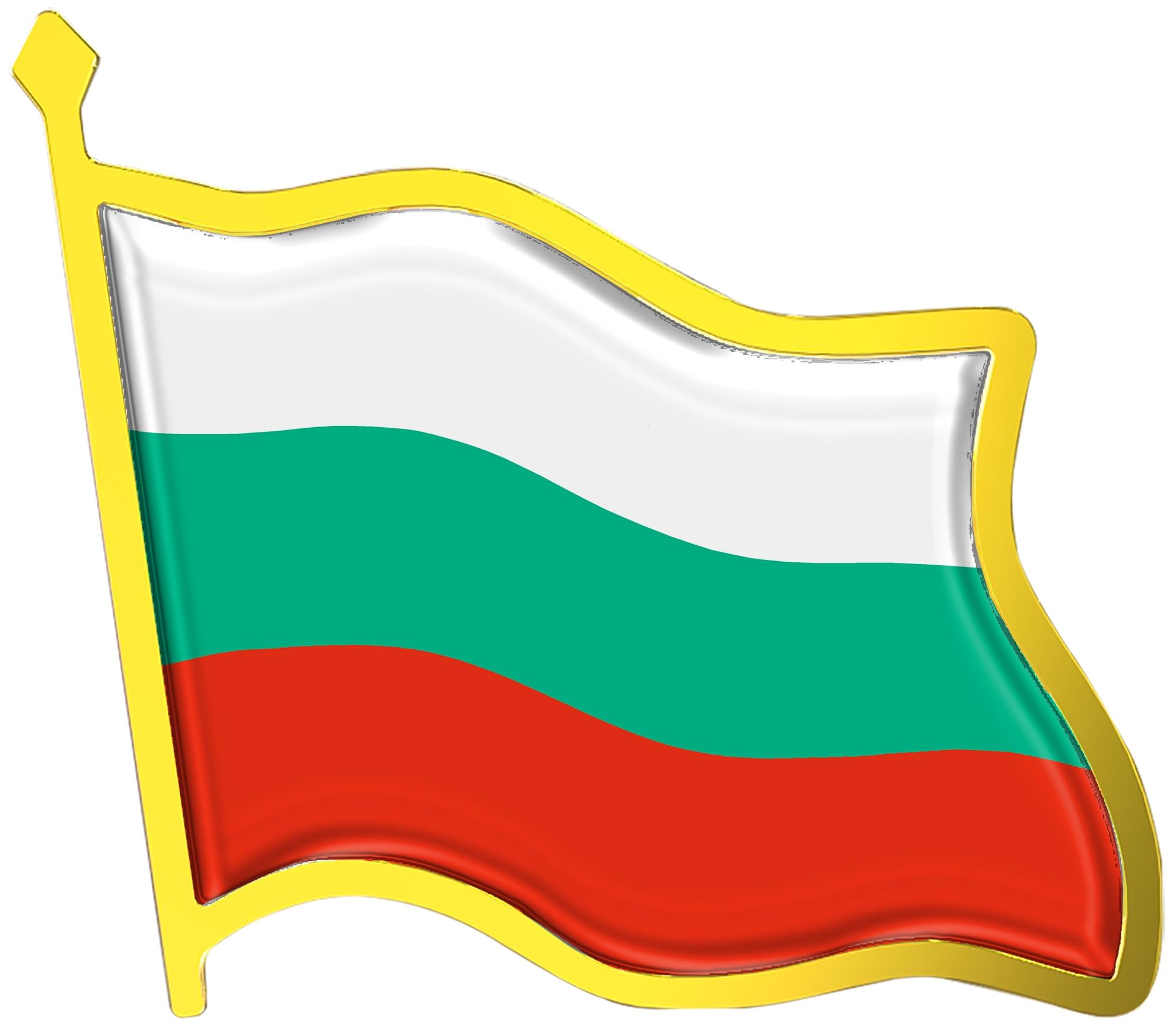 Bulgaria Flag Lapel Pin - Enamel Metal National