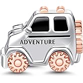 GNOCE SUV Car Charms for Bracelet 925 Sterling Silver Bead ADVENTURE Charms for Women Jewelry Gift
