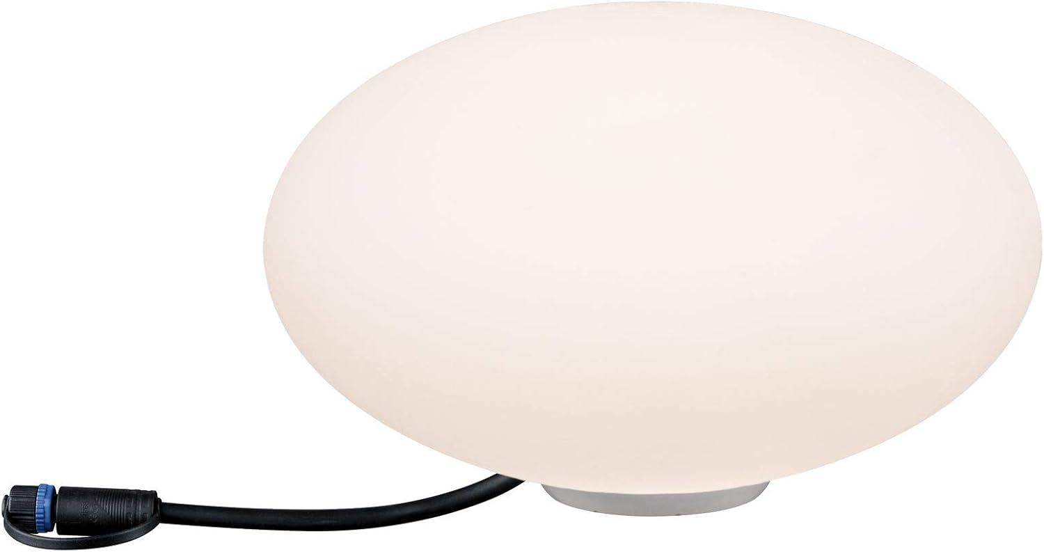 Paulmann Objeto Luminoso Plug & Shine Stone IP67 3000 K 235 LM 24 V, esférica, luminaria Exterior, jardín, iluminación para la terraza 94175, 2.8 W, Blanco, Klein