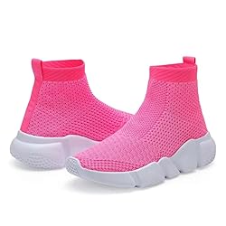 YAVY Girls Pink Sneakers Kids Running Shoes for