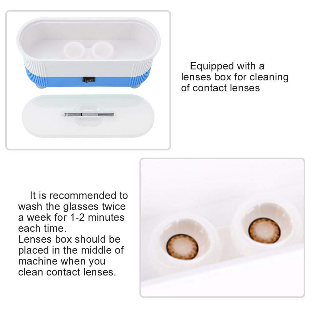 Eyeglass Cleaner, Portable Household Professional High-frequency Vibration Small Size Machine for Jewelry, Eyeglasses, Rings, Coins, Denture, Utensils, Chain: Beauty