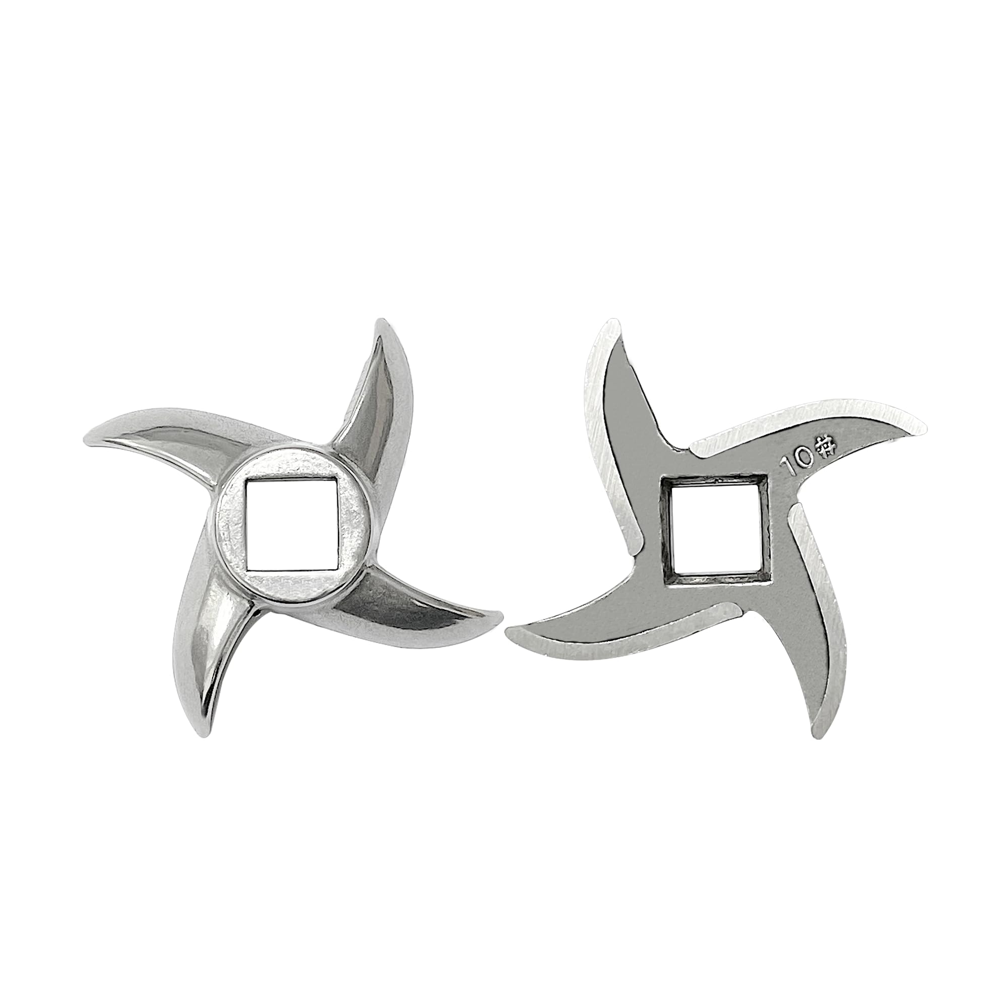 Photo 1 of #10 Grinder Blade Stainless Steel Knife Cutter Replacement, Please check the size and shape(2 pc)