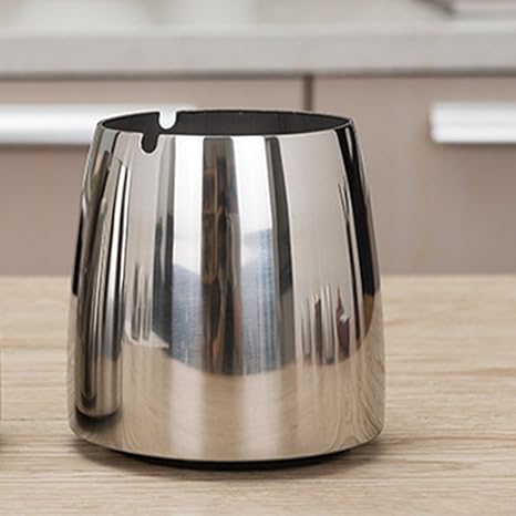 Edelstahl Windaschenbecher A Rutschfester Sturmaschenbecher Gross Metall Tisch Ascher Fur Garten Terrasse Balkon Draussen Und Innen Tobeit Aschenbecher Aschenbecher Kuche Haushalt Wohnen