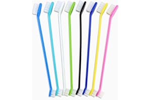 Newday Dog Toothbrush Set of 8 - Dual Headed, Dental Hygiene Convenient Soft Toothbrush to Clean pet Teeth, Dog Tooth Brushes for Small to Large Dogs, Cats, and Most Pets, Teeth Brush in Bulk