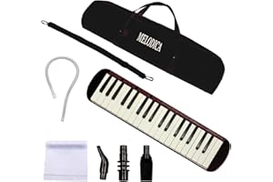 YCXYQ Black - 37 Keys Melodica Professional Instrument Air Piano Soprano Style Keyboard Harmonium Instrument Suitable for Beginners and Music Lovers Portable Instruments