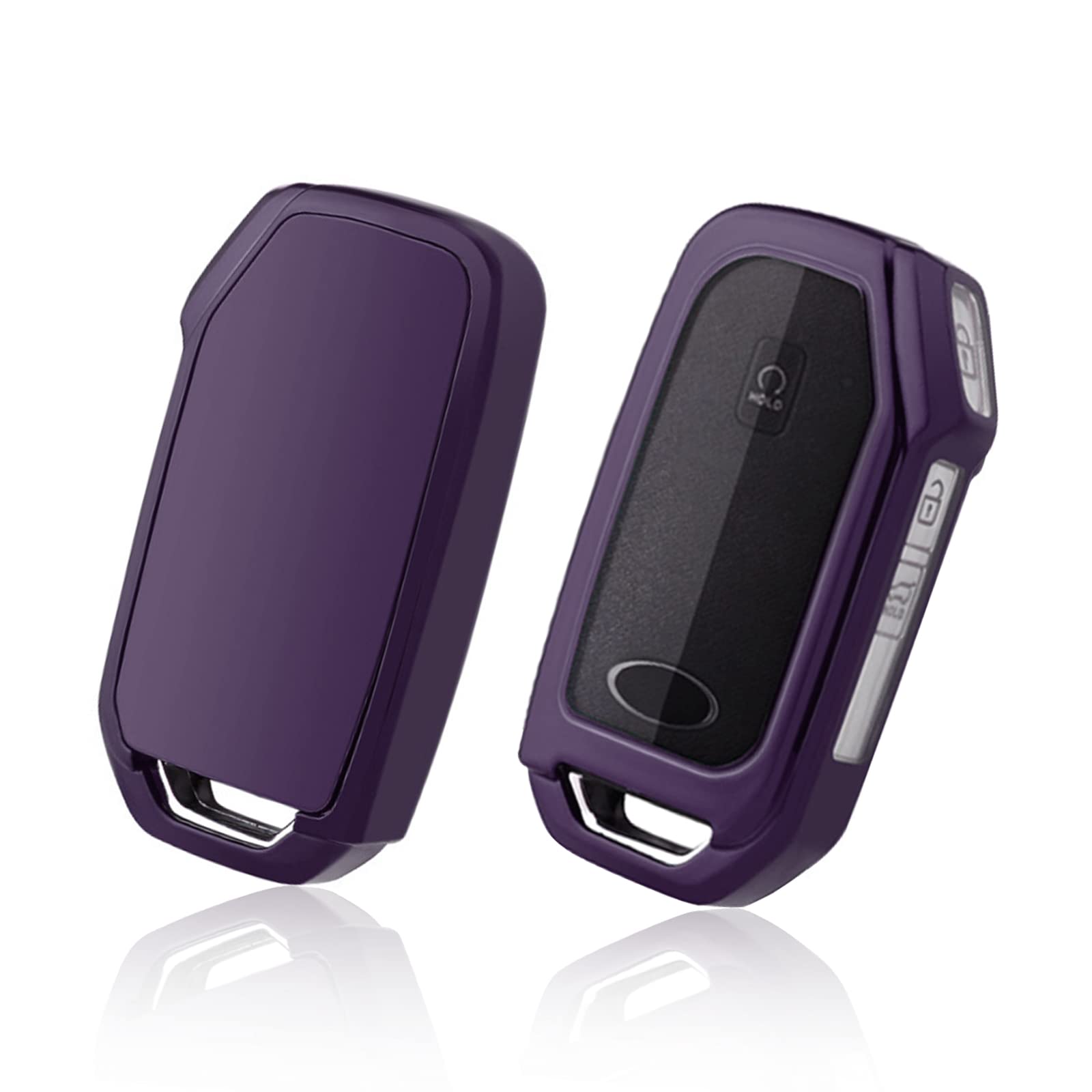GAFAT Kiα EV6/ Sportage NQ5 QL/Ceed Proceed XCeed/NIRO/Sorento/Soul/Stinger/Rio 2018-2024 2025 Key Case Protective Cover, Car Remote Controls TPU Silica Gel Car Key [Purple (5 Buttons)]