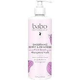 Babo Botanicals Smoothing Berry 2-in-1 Shampoo & Wash - Detangling & Nourishing - Eliminates Frizz & Prevents Static - Evening Primrose Oil - For all ages - Light Berry Fragrance- Vegan