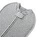 Woombie Original Baby Swaddling Blanket - Soothing, Cotton Baby Swaddle with Zipper - Wearable Newborn Blanket, Twilight Heather Gray, 14-19 lbs