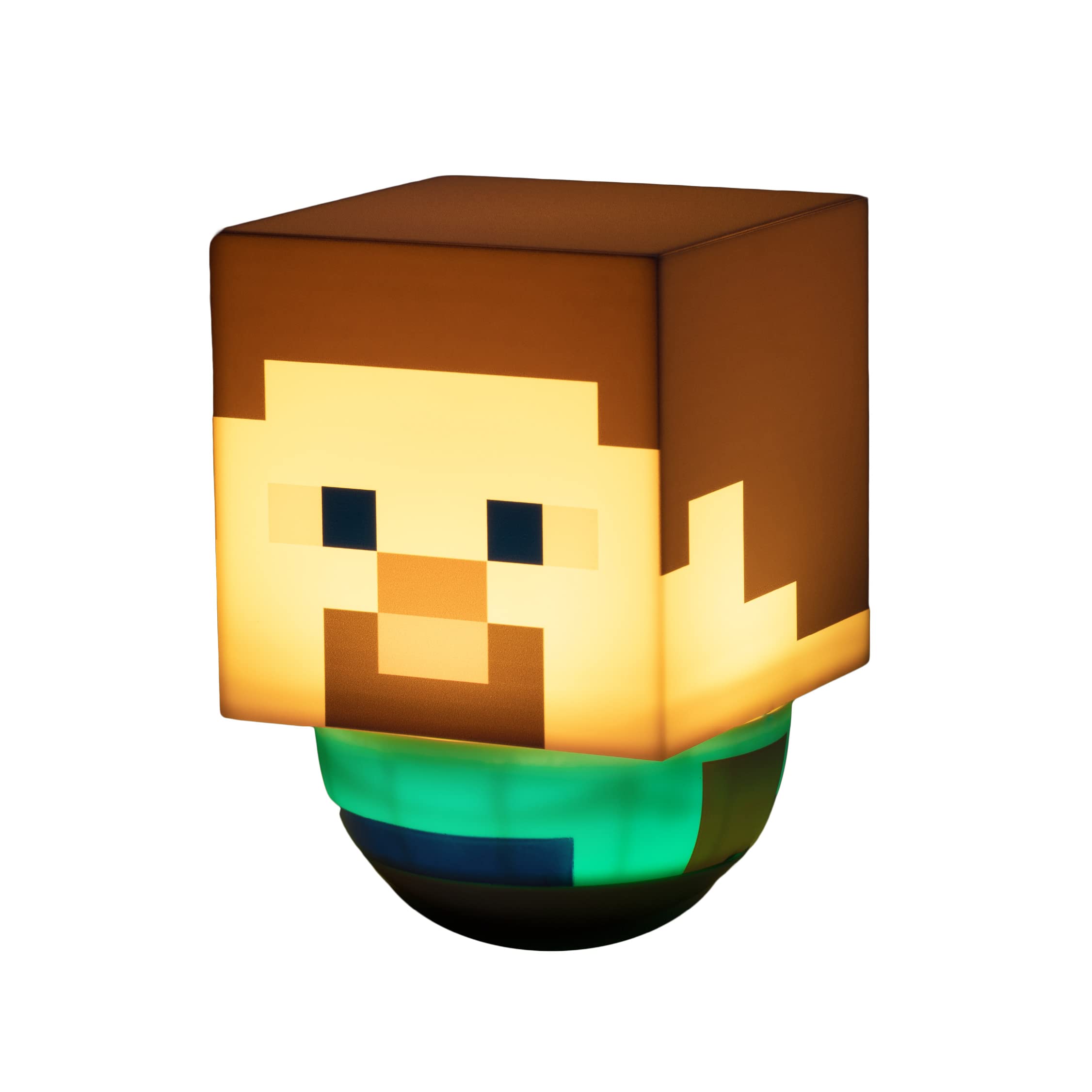 Paladone Steve Swaying Night Light for Kids | Officially Licensed Minecraft Bedroom Decor, Multicolour, one Size