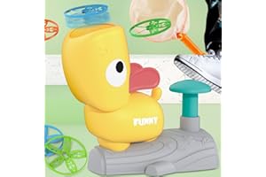 QWIFYU Flying Disc Launcher Toy for Kids, Butterfly Catching Game, Outdoor Toys for Kids Ages 4-8, Games for Summer Outside Backyard Activities, Birthday Gift Ideas for 3+ Year Old Boys Girls(Yellow - Dog)