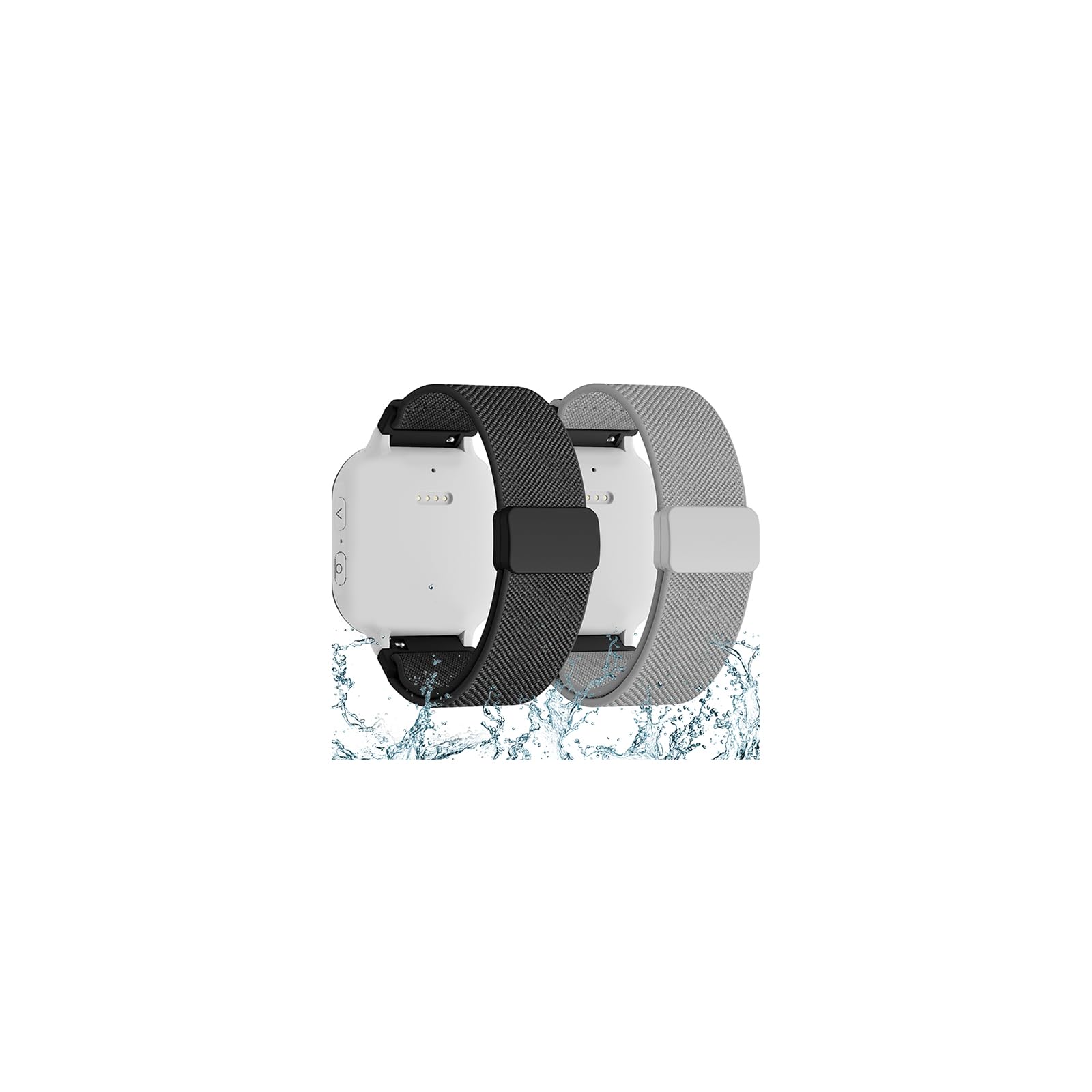 Photo 1 of 2 Pack Splash-Proof Stretchy Nylon Watch Bands Compatible with Gizmo Watch 3 2 1/Gabb Watch 3e 3 2 1/SyncUP Watch 2 1/Cosmo JrTrack 5, 20mm Soft Replacement Strap with Magnetic Buckle Kids Boys Girls