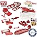 Nicer Dicer Plus by Genius 18 pieces | Fruit vegetable slicer | Food-Chopper PRO| Mandoline | Potato, Tomato, Onion | Kitchen-Cutter Dicer | Stainless Steel |Spiralizer | Spiral Slicer | As seen on TV