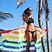 Dock & Bay Rainbow Beach Towel - Summer - Rainbow Skies - Large (160x80cm, 63x31) - Quick Dry Towel, Compact & Lightweight, Rainbow