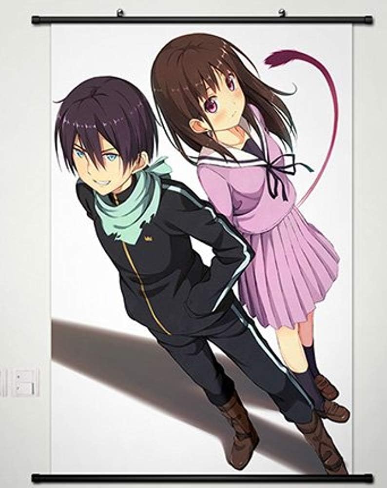 NATHALIE LANCASTER Wall Scroll Poster Fabric Painting For Anime Noragami yato & Iki Hiyori 009 L