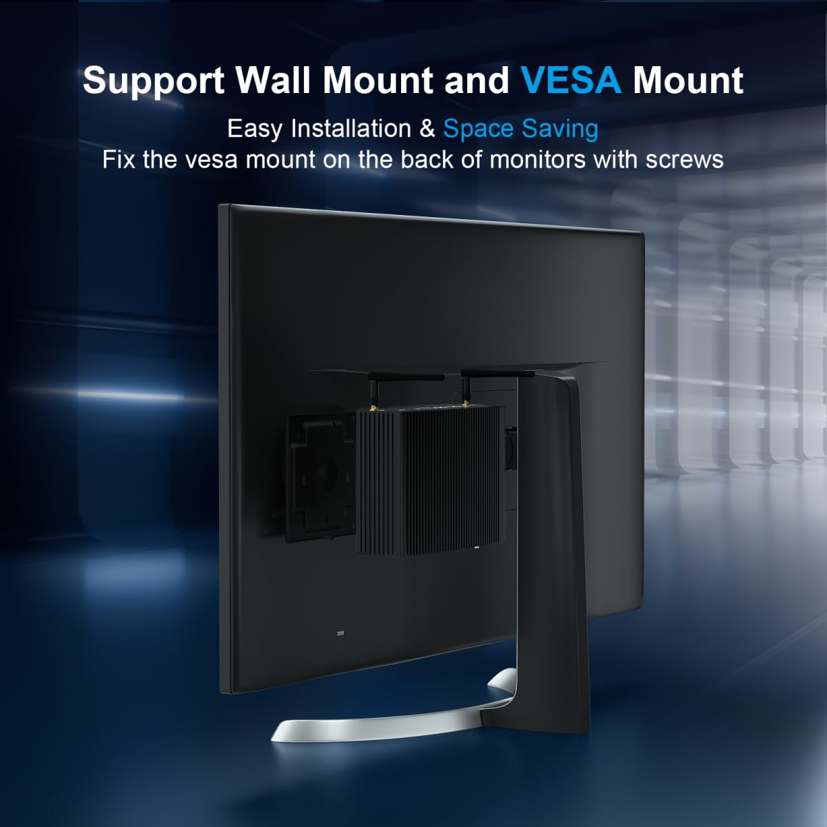 WEIDIAN Lüfterloser PC Industrie Mini PC lüfterlos Win 11 Pro i5 8GB RAM 256GB SSD Core i5 8350U Mini Desktop Computer 4K 2HD, 2RS232 COM, 2Gigabit LAN, 8USB Linux Auto Power On für Business Home 6