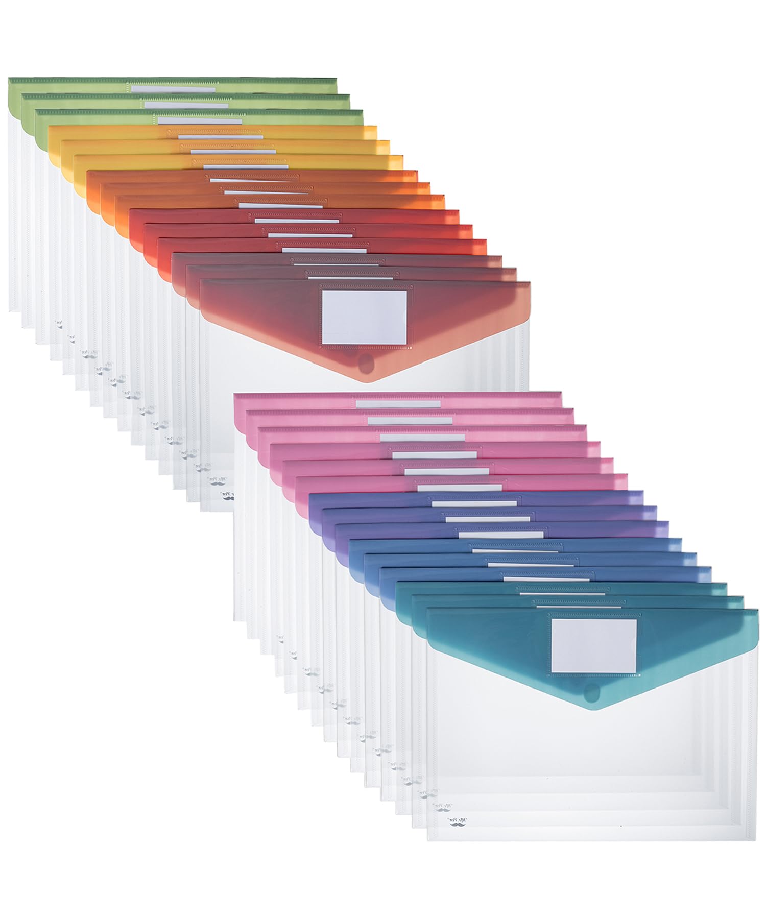 Photo 1 of Mr. Pen- Clear Plastic Envelopes, 30 Pack, A4, Letter Size, Colorful, Clear Folders for Documents Plastic Envelopes for Documents