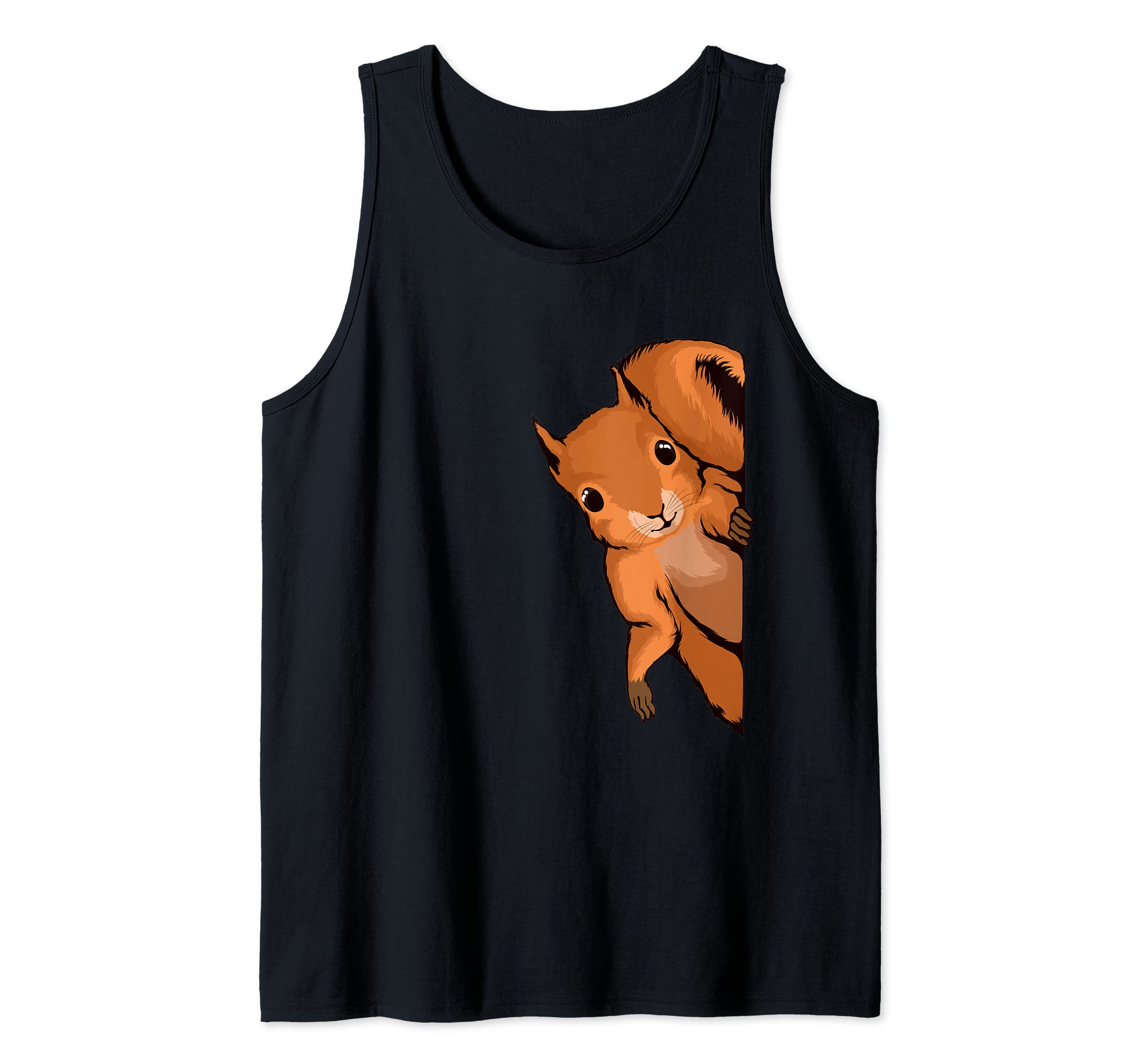 Squirrel Looking From The Side Squirrel Tank Top