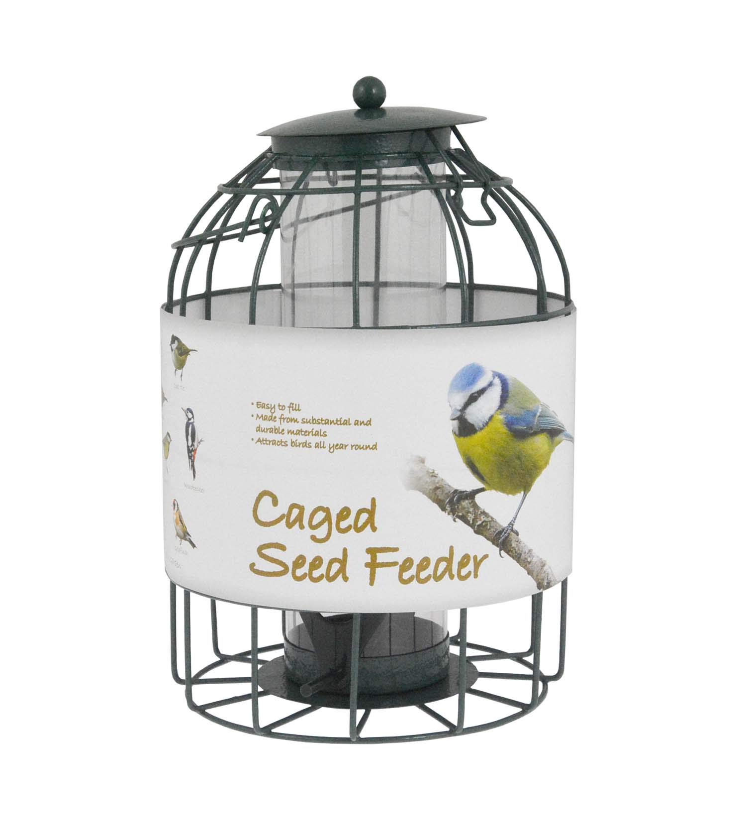Green Jem Squirrel Proof Seed Bird Feeder Green