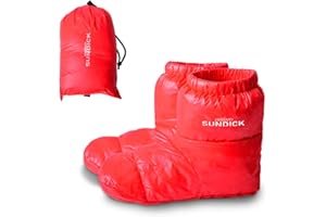 doorslay Down Booties Warm Socks for Men Women, Ultralight Sleeping Sock for Winter Camping, Backpacking, Soft & Cozy Camp Tent Bag Down Slippers Foot Warmer