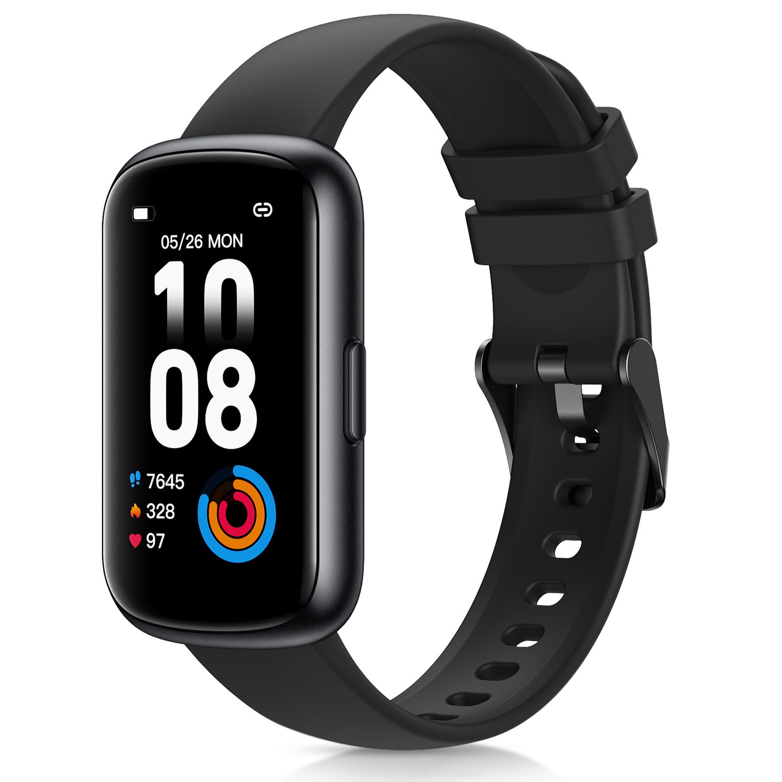 TIFOZEN Fitness Tracker with 24/7 Heart Rate, Sleep Tracker, 3ATM Waterproof Fitness Watch/Activity Tracker/Pedometer, Smart Watch for Women Men with Calorie/Step Counter for Android & iOS, Black