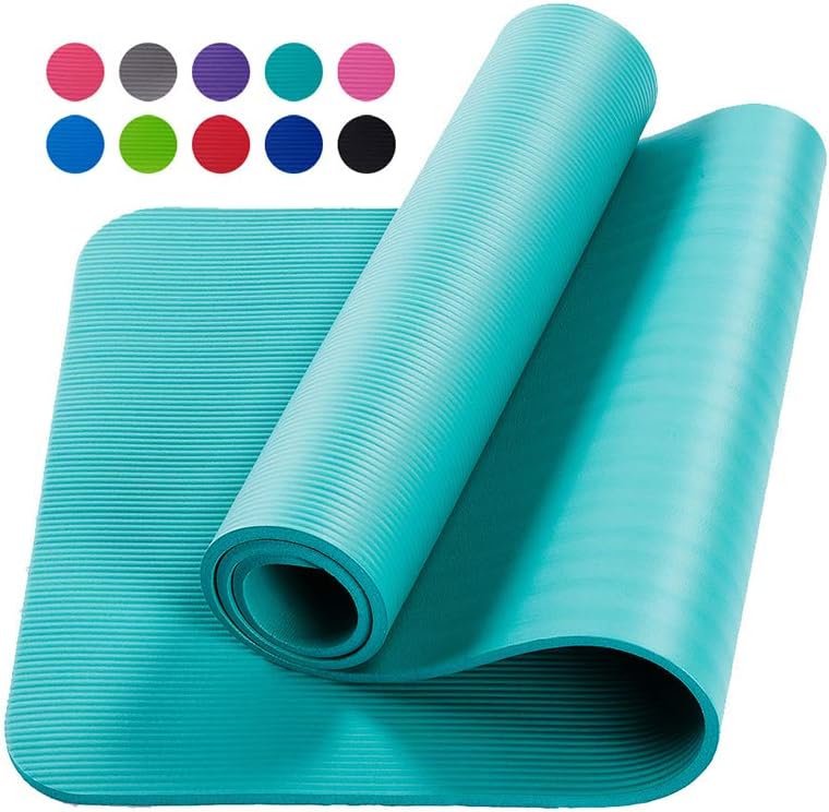 Kumono GoYoga All-Purpose,10mm Extra Thick High Density Anti-Tear Exercise Yoga Mat Workout Mat for All Types of Yoga, Pilates & Floor Workouts
